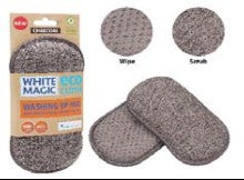 White Magic Eco Cloth Washing Up Pad Charcoal