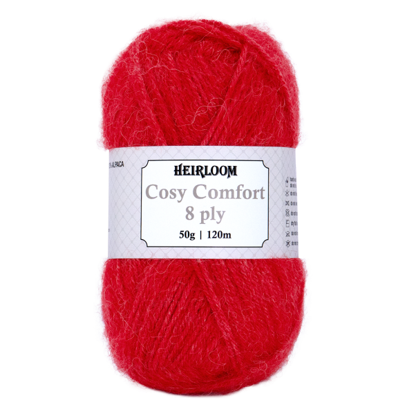 Cosy Comfort 8ply 50g Symphony Red