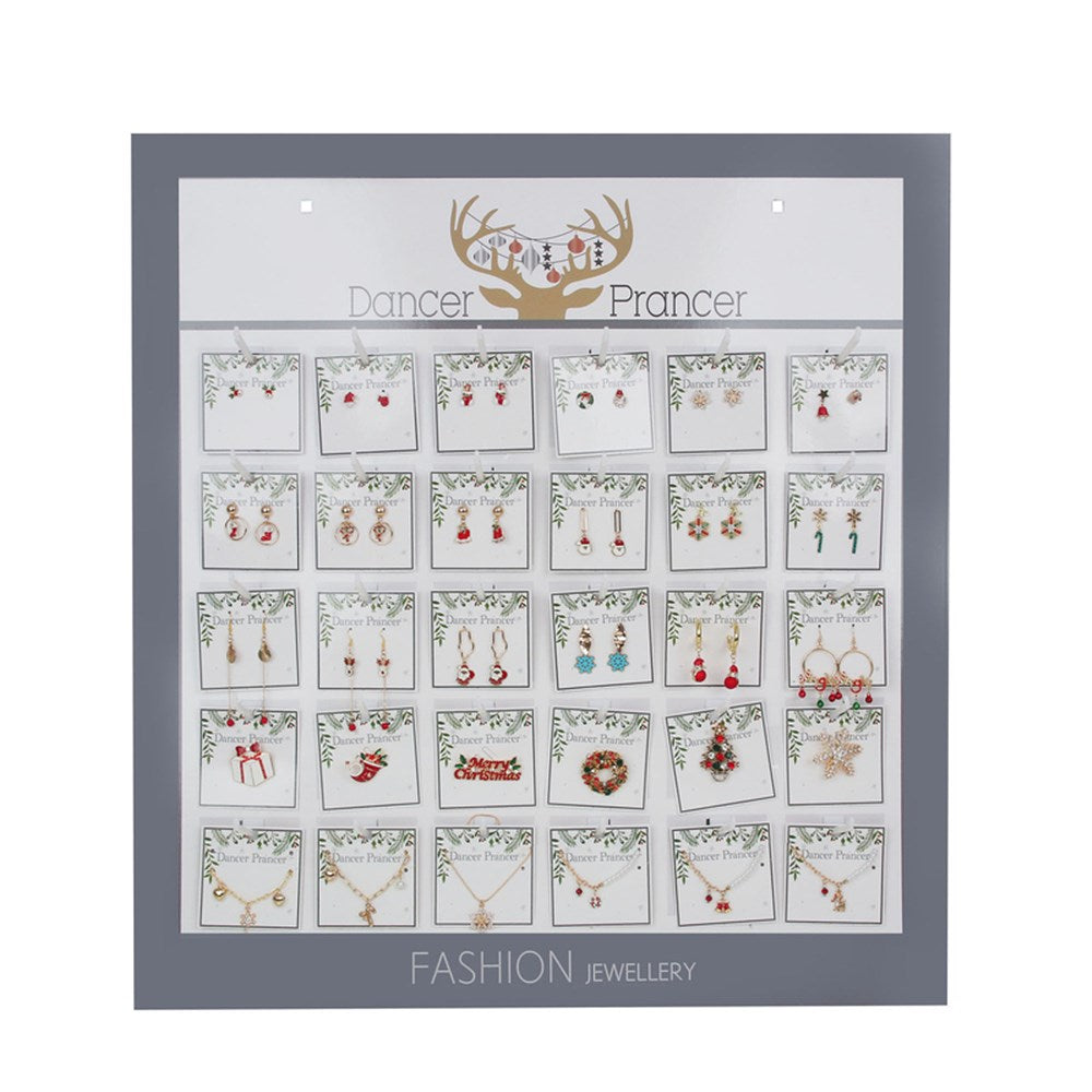 30A Christmas Jewellery On Pdq 18A Earrings, 6A Brooches, 3A Necklace, 3A Bracelets