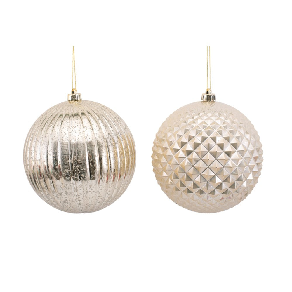 2A 20cm Champagne Bauble In Pvc Box