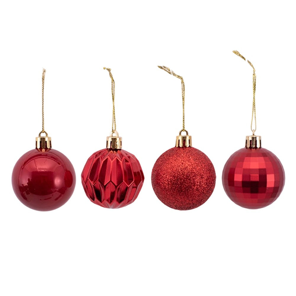 10Pk 5cm Red Bauble