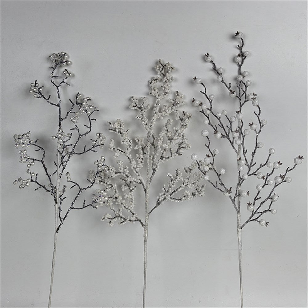 3A 70cm White Berry Stems