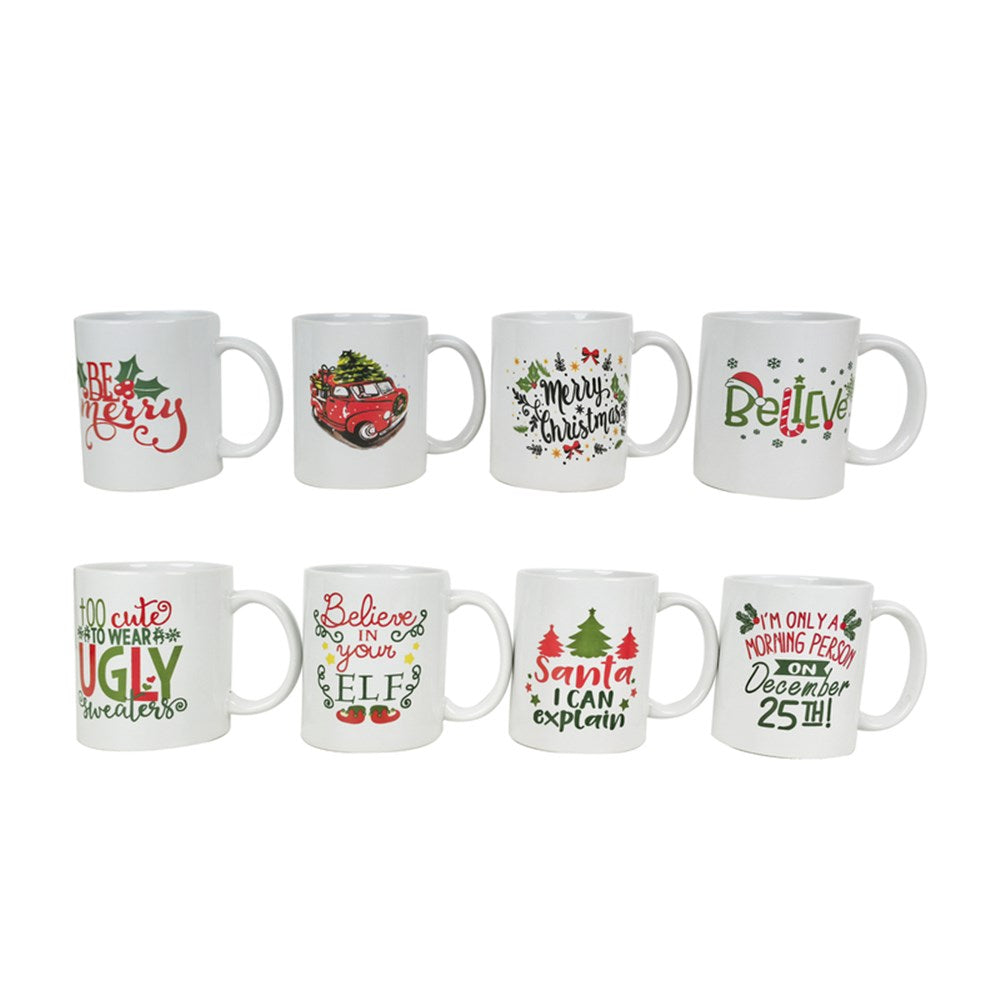 8A 330Ml Christmas Mugs