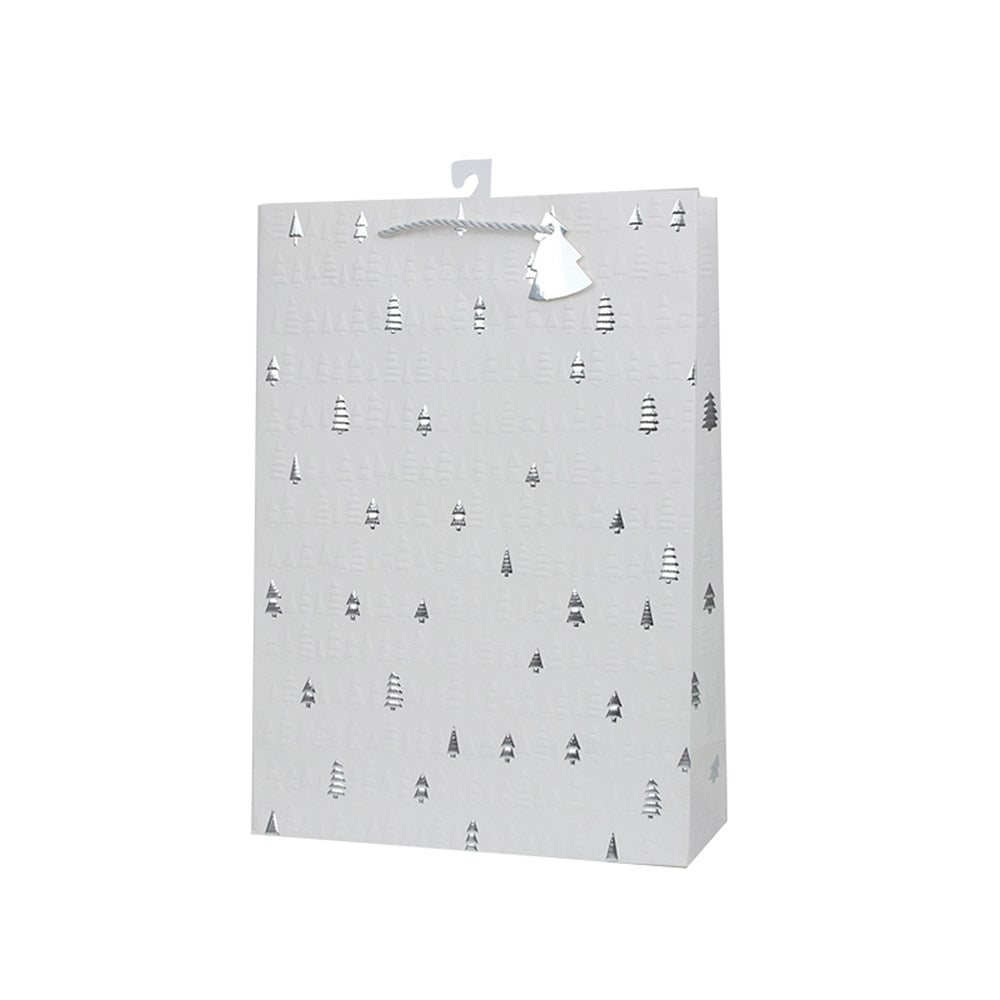 XL Silver Tree Gift Bag 30x42x12cm