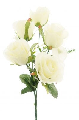 Valentines Rose Bouquet 36cm Cream