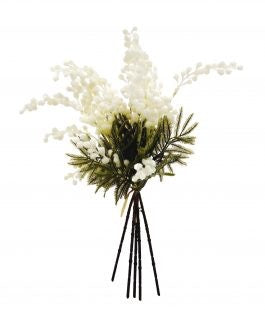 Wattle Bouquet 42cm White