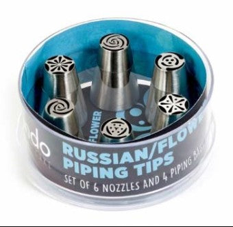 Mondo Russian / Flower Piping Tips 10pce Set