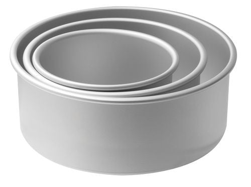 Mondo Set Of 3 Round 4in Deep Cake Pans (6in/8in/10in)