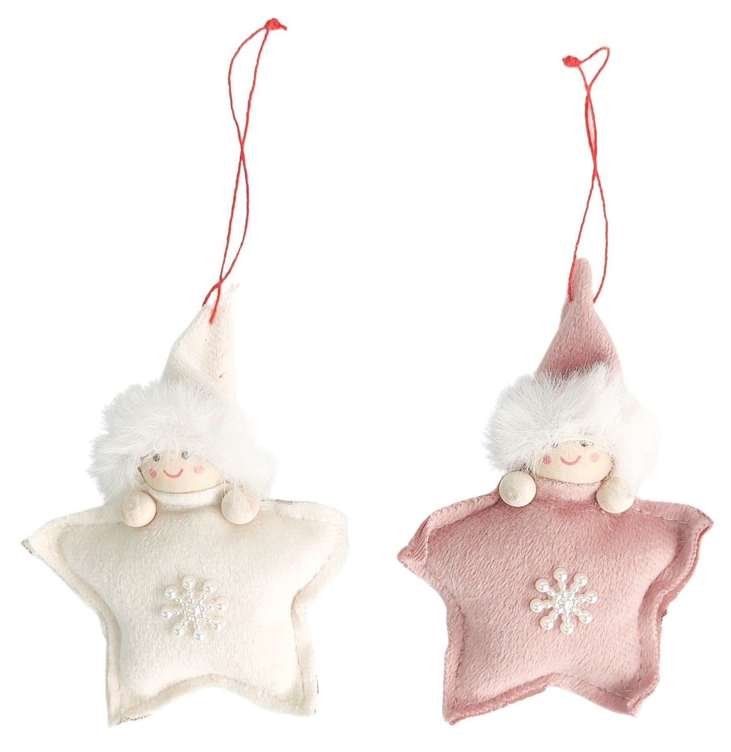 Tomte In Velvet Star Hanging Decoration Assorted