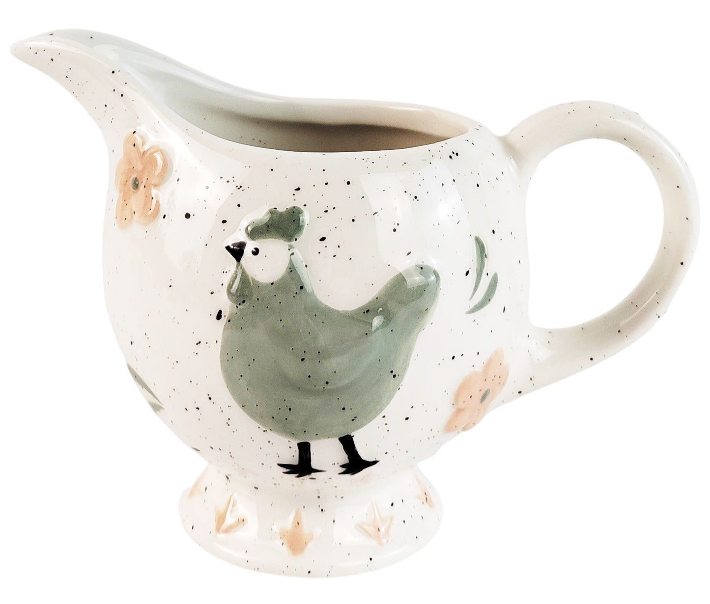 Country Chicken Jug White 10.5cm