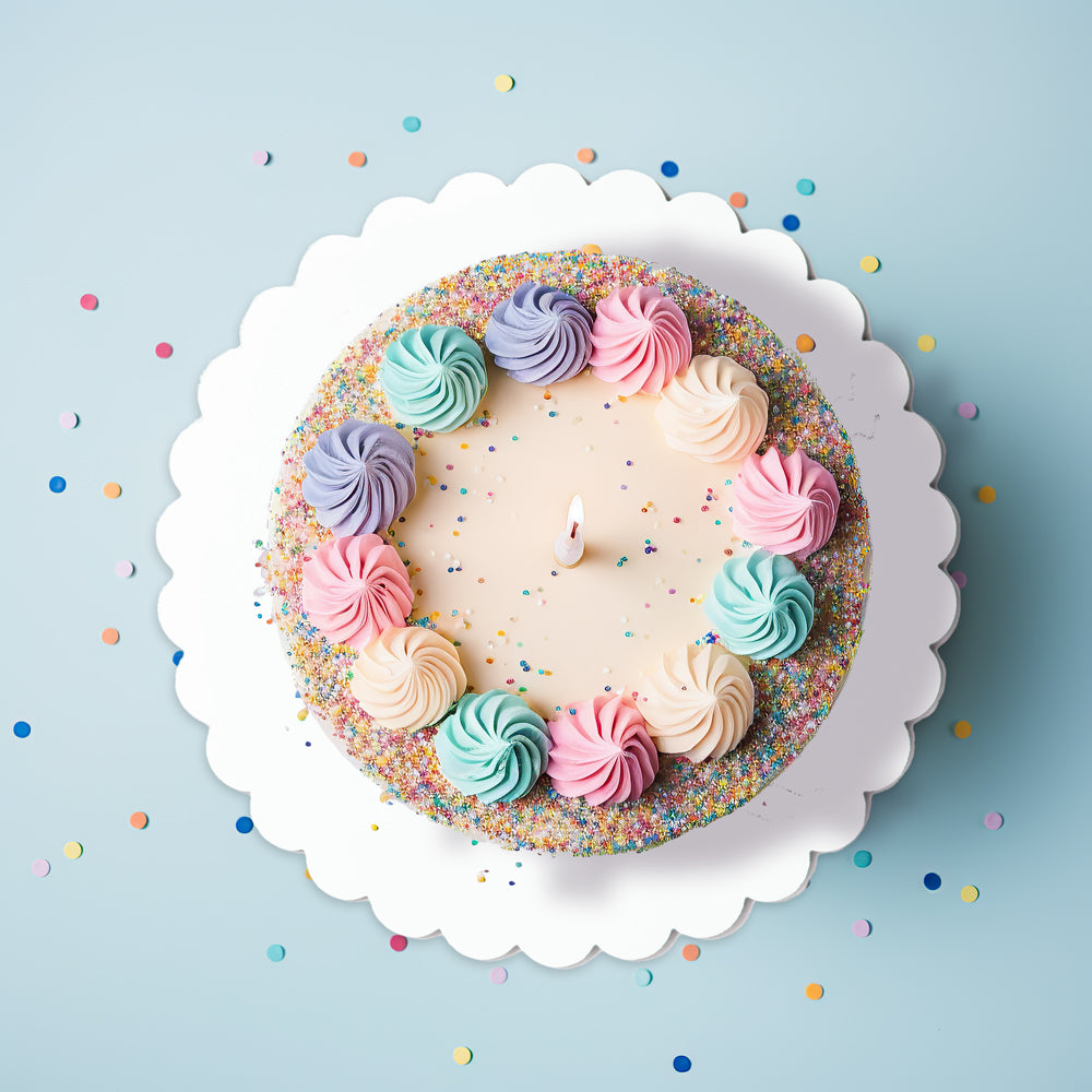 10 Scalloped Cake Board - White