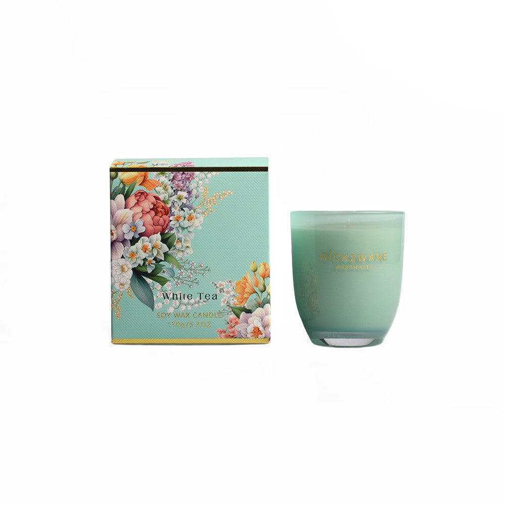 Candle Jar Soy 150g White Tea Blue