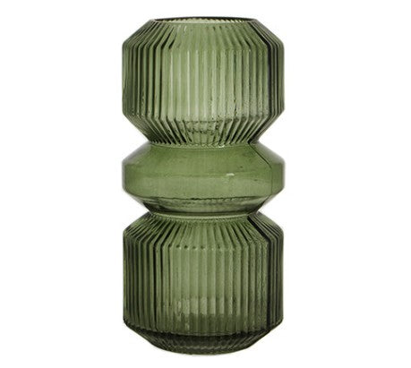 Bil Ribbed Glass Cylinder Vase 2