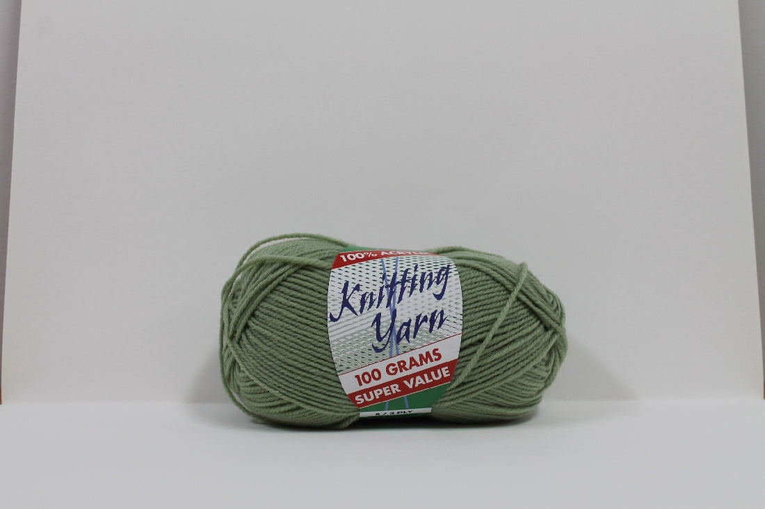 Knitting Yarn 8ply 100g Fawn Green