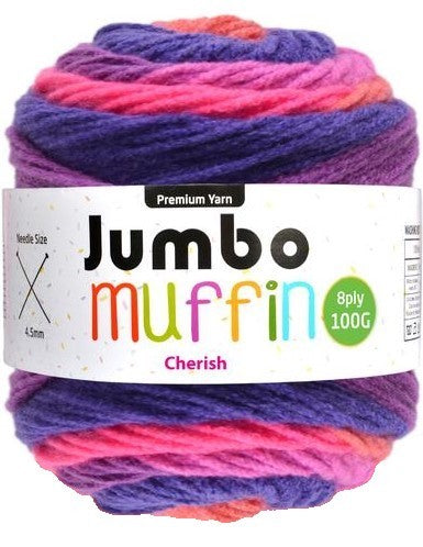 Jumbo Muffin Yarn 8ply 200g Cherish