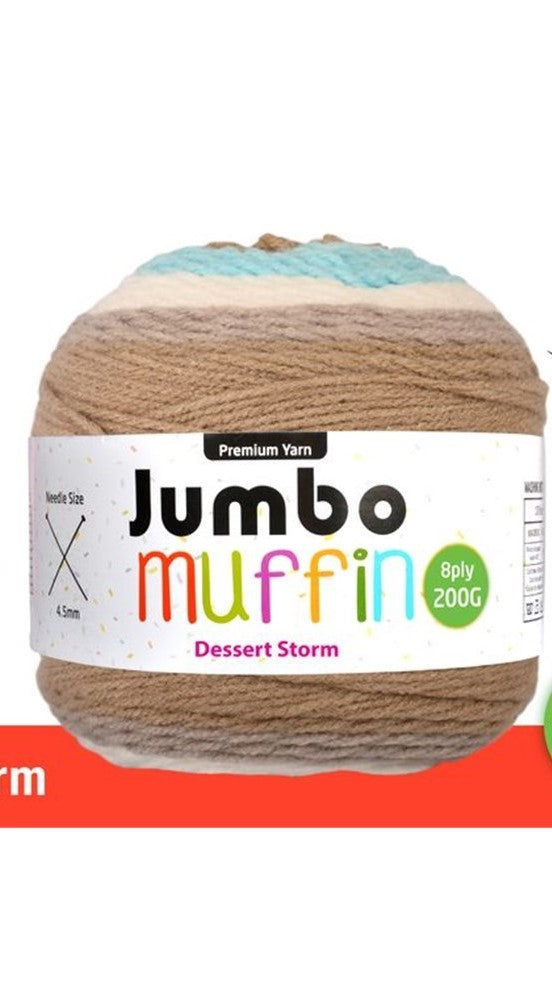 JUMBO MUFFIN YARN 200G DESSERT STORM Offline Ulladulla