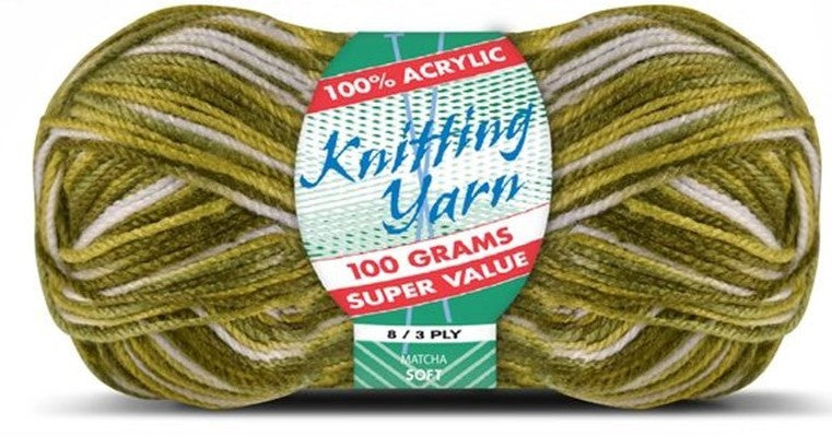 KNITTING YARN 8ply 100g MATCHA