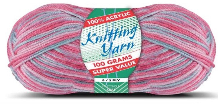 KNITTING YARN 8ply 100g FRUIT TINGLE