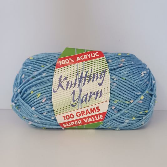 Knitting Yarn Multi 8ply 100g Turquoise Speckle