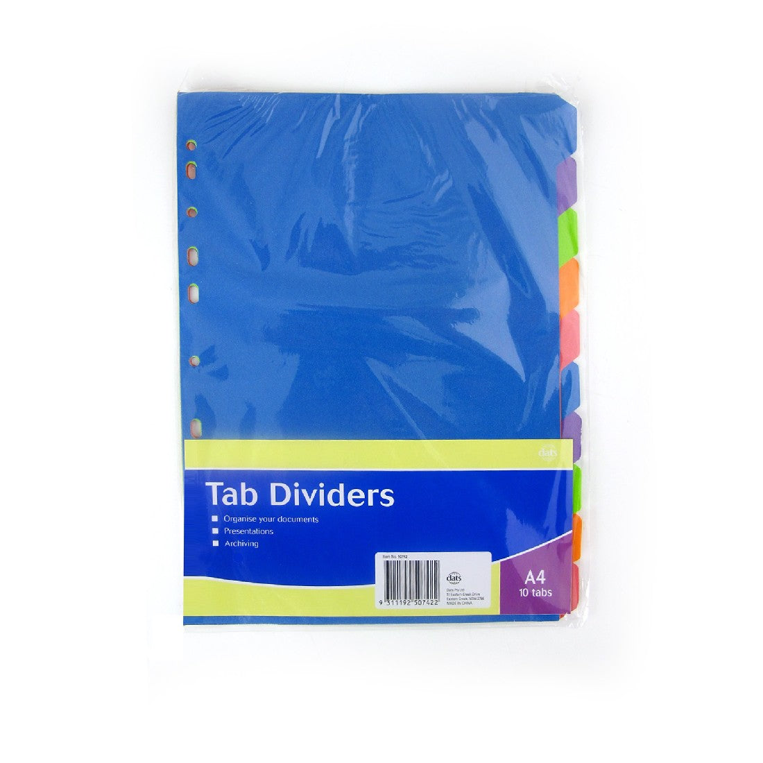 Dividers Tab Paper A4 Pk 10