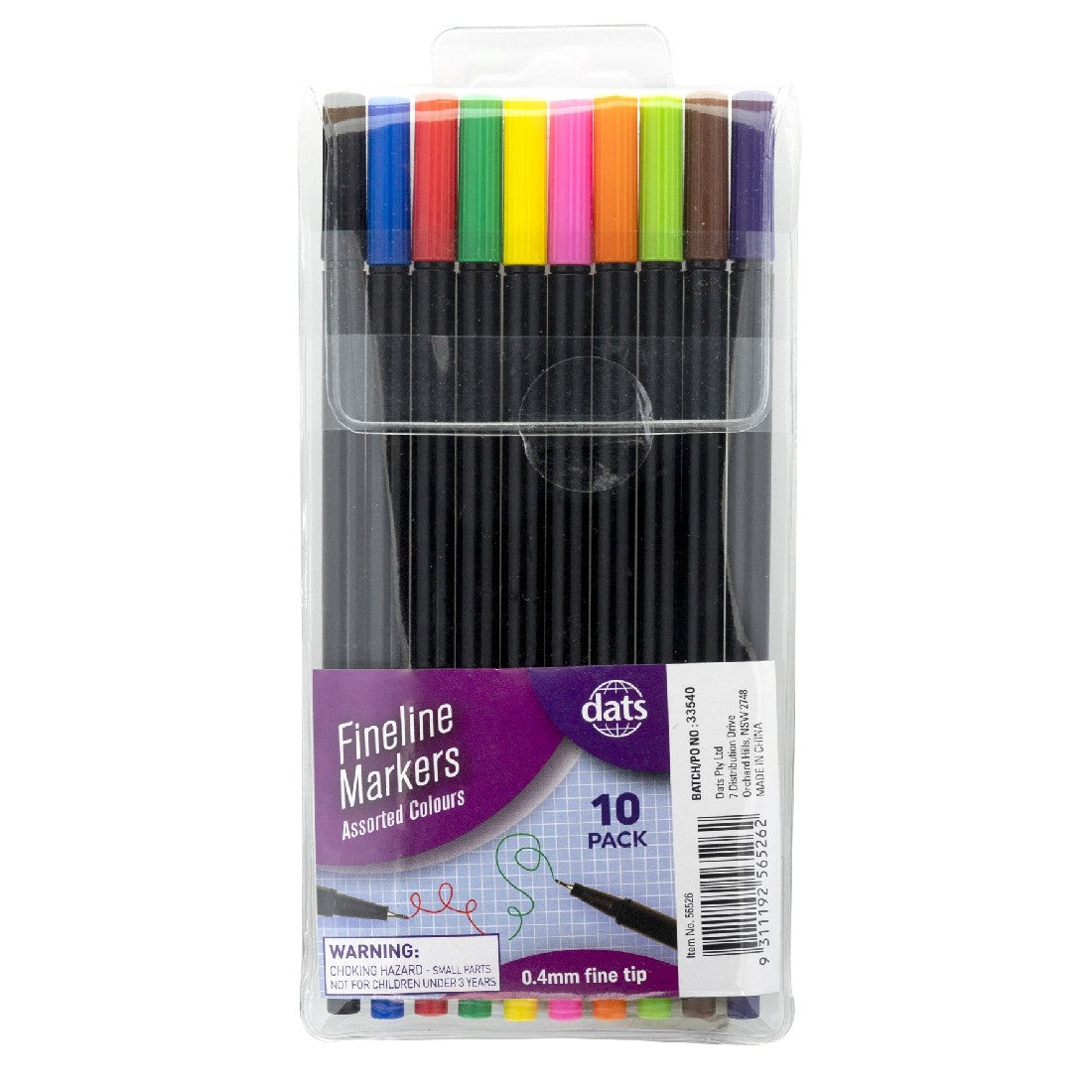 Fineliner Markers 10pk Trigrip