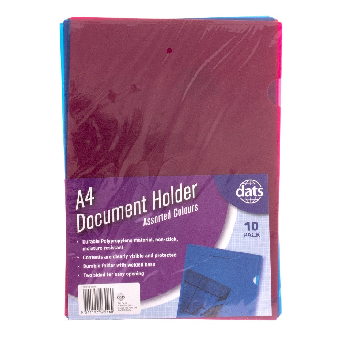 Document Holder A4 10pk