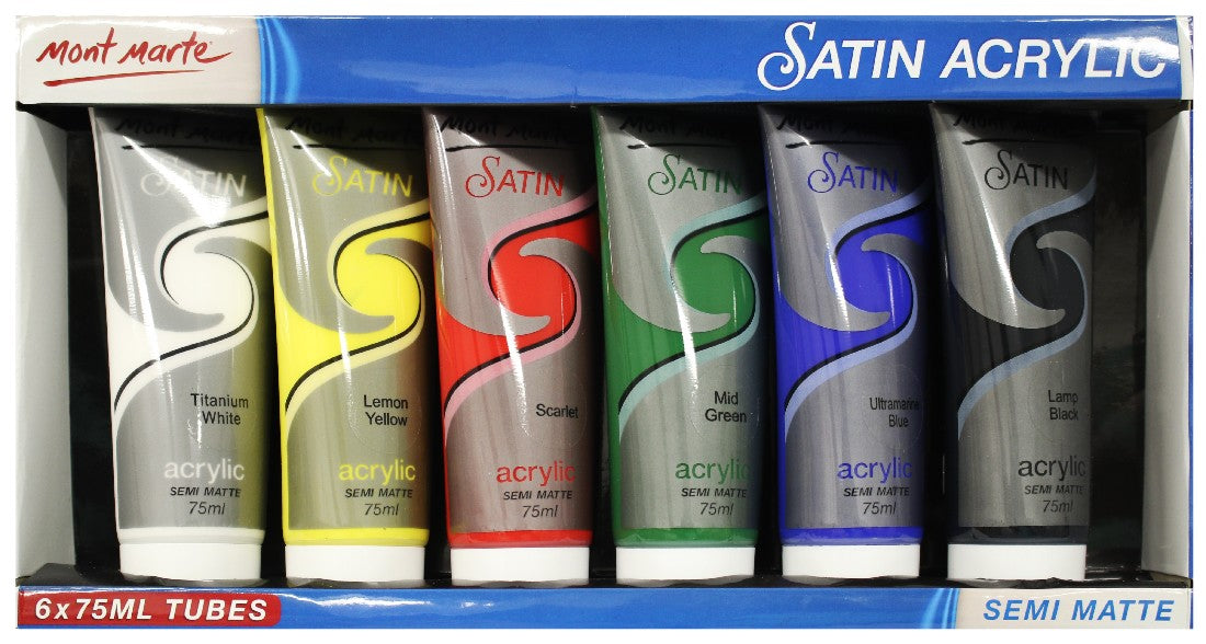 M.M. SILVER SERIES PRIMARY ACRYLICS 75ML 6PCE