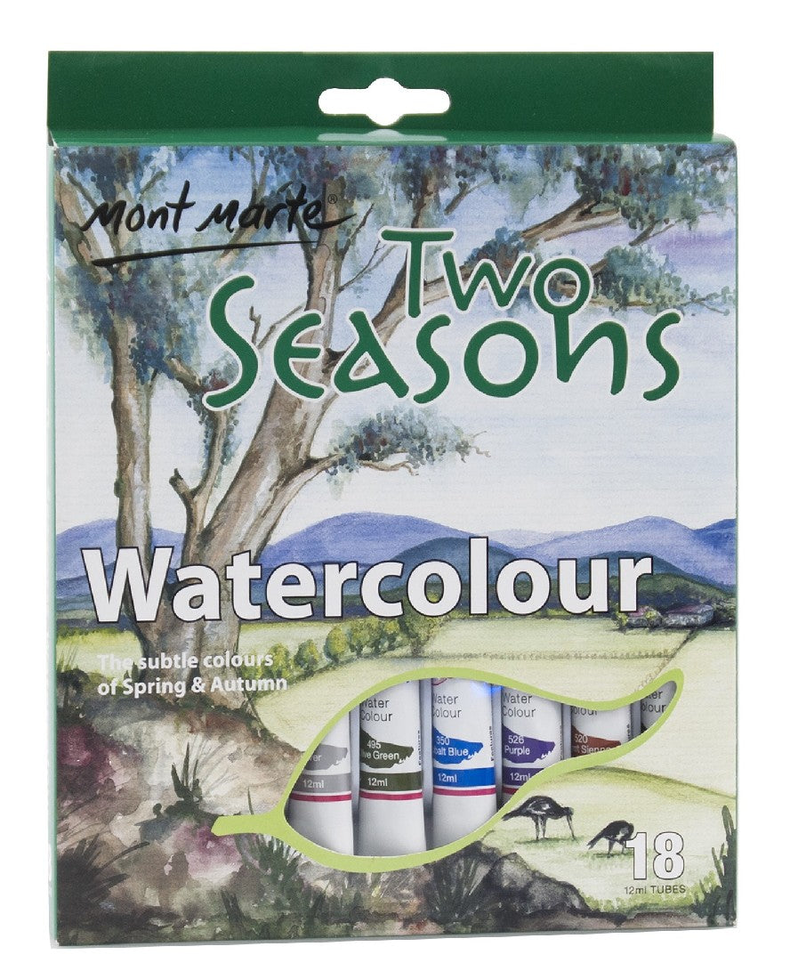 M.M. TWO SEASONS WATERCOLOURS 18PCE 12ML