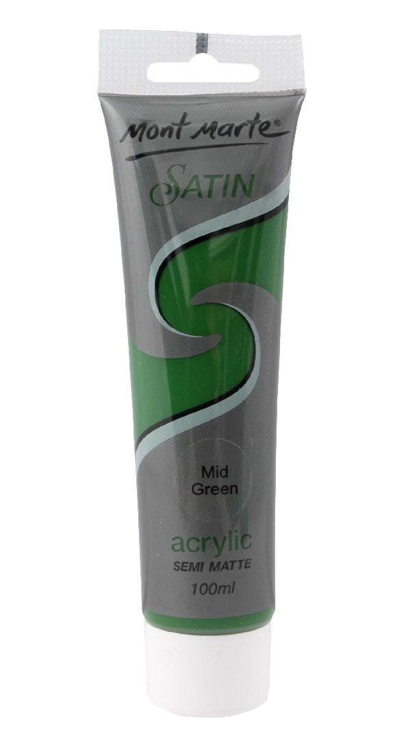 M.M. SATIN ACRYLIC 100ML - MID GREEN