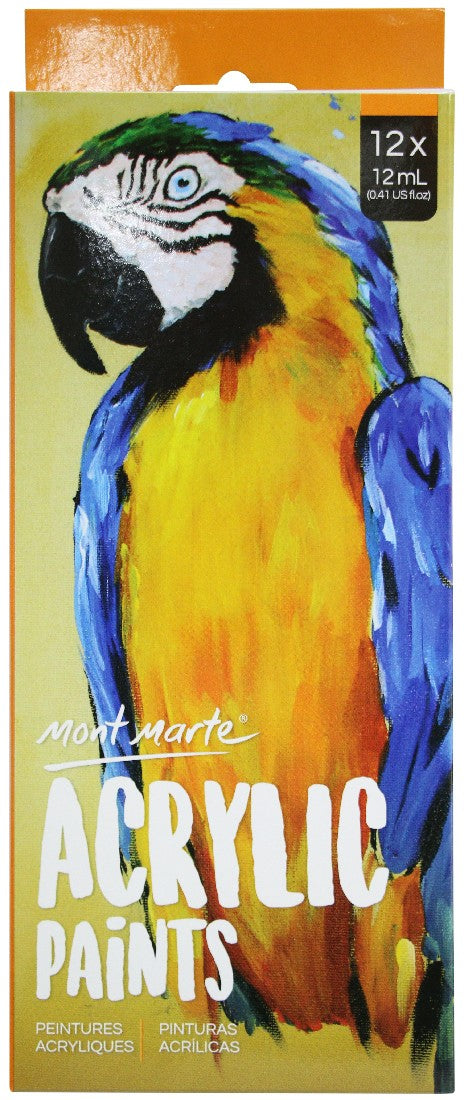 M.M. ACRYLIC PAINTS 12X12ML