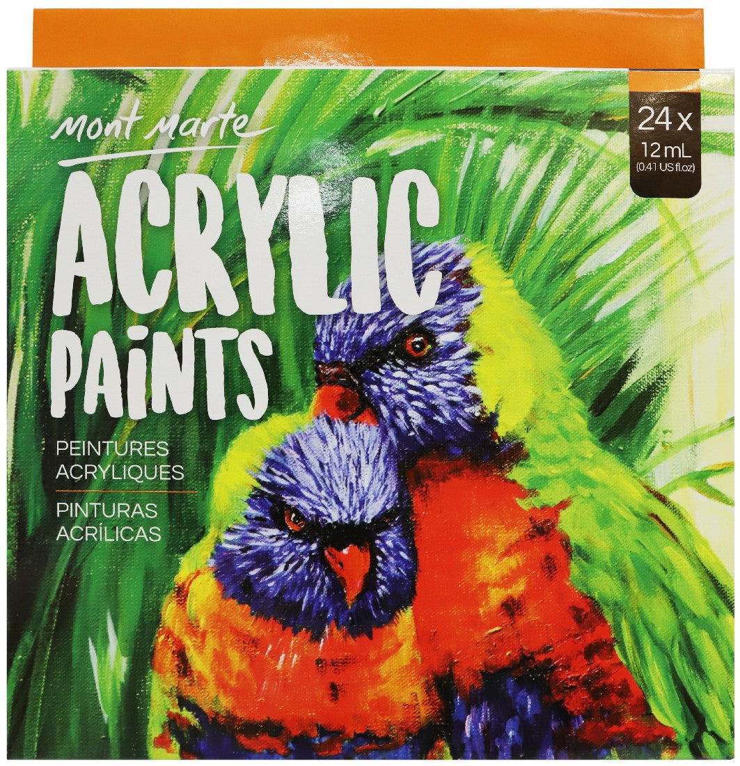 M.M. ACRYLIC PAINTS 24X12ML