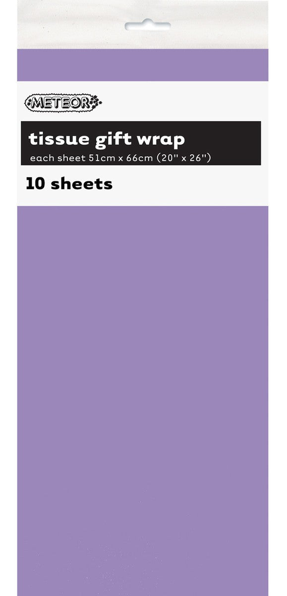 TISSUE PAPER 51x66CM 10PK - LAVENDER