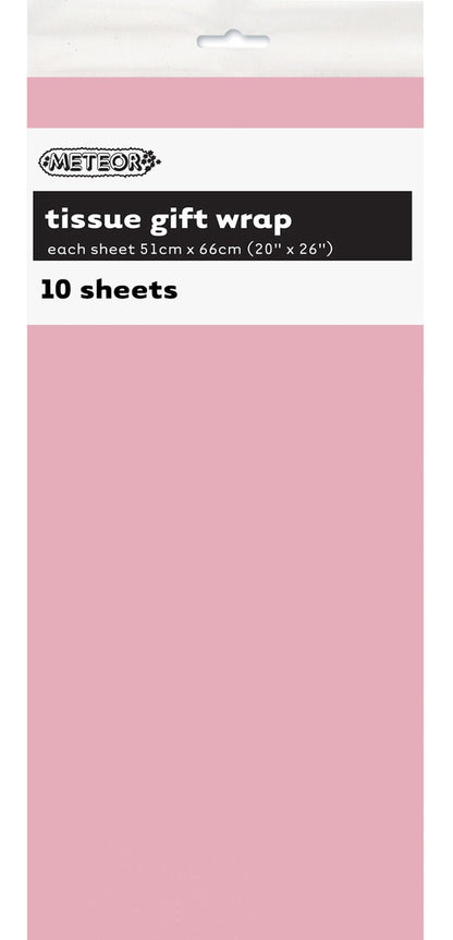 TISSUE PAPER 51x66CM 10PK - LOVELY PINK 