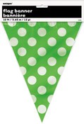 Dots Flag Banner - Lime Green