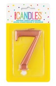 Met R/gold B'day Candle - Number 7