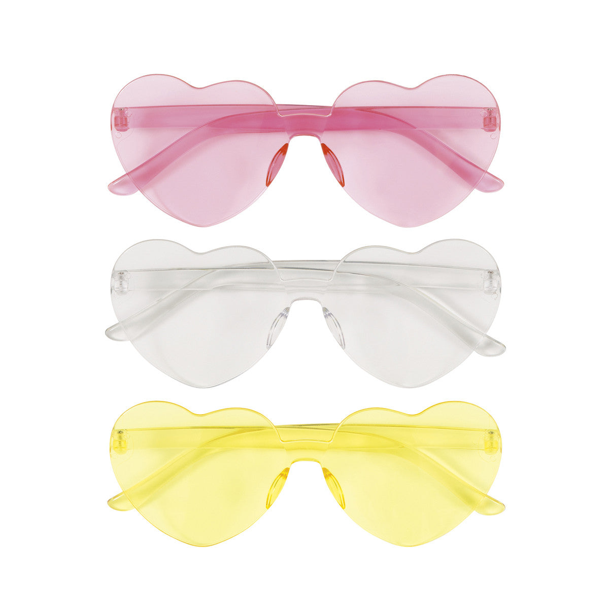 3 Pack Heart Shaped Glasses