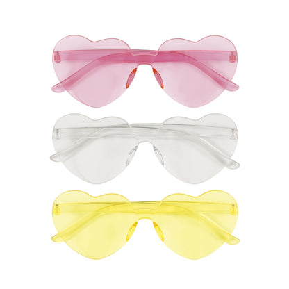 3 Pack Heart Shaped Glasses