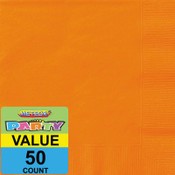 LUNCH NAPKINS 50PK PUMPKIN ORANGE