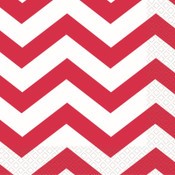 LUNCH NAPKINS 16PK CHEVRON RED