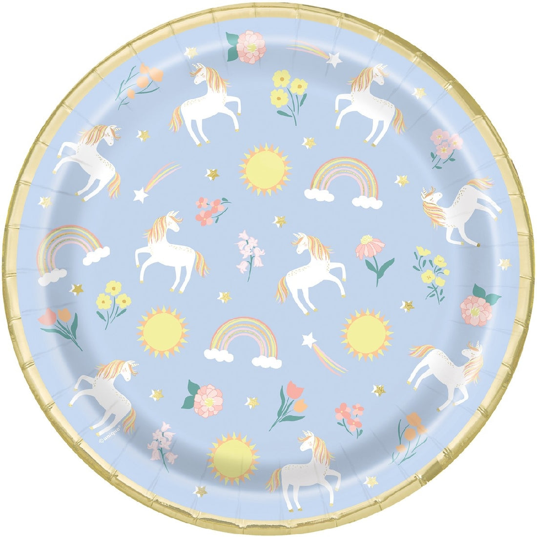 Dainty Unicorn 8 Pack Paper Plates