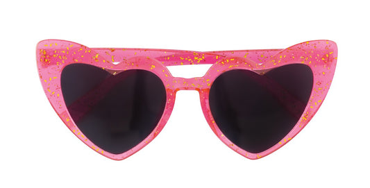 Pink/Gold Glitter Heart Shapped Glasses
