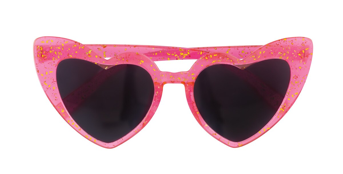 Pink/gold Glitter Heart Shapped Glasses