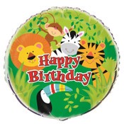 Foil Balloon 45cm Round Jungle Birthday
