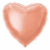 Foil Balloon 45cm Heart Metallic Rose Gold