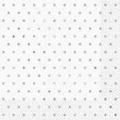 LUNCH NAPKINS 16PK SILVER FOIL DOTS