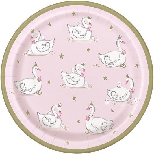 SWAN 8 PACK PAPER PLATES