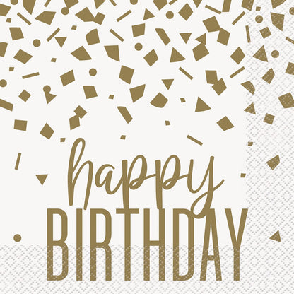 Gold B/day 16pklunch Napkins
