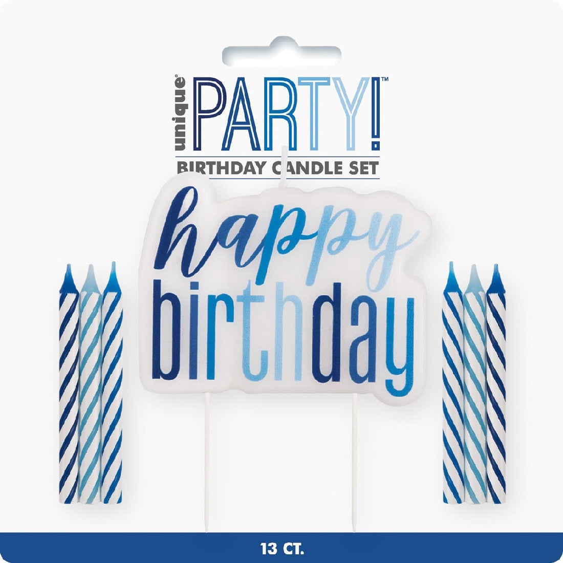 BLUE 12 CANDLES & H/B'DAY PICK