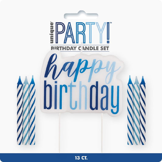 Blue 12 Candles & H/b'day Pick