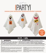 HANGING DECORATIONS 3PK GHOST